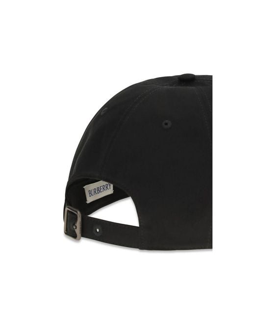 Burberry Black Cotton Cap (Baseball Hat) for men