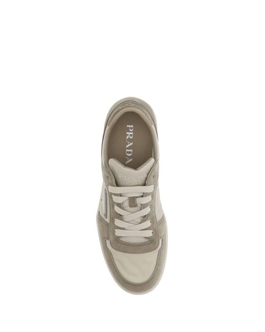 Prada White Suede Leather Sneakers for men