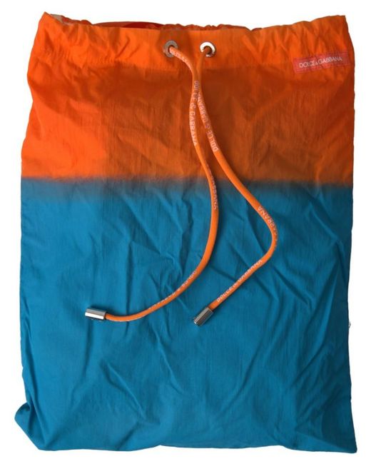 Dolce & Gabbana Orange Gradient Beachwear Swimwear Shorts Nylon Elastane for men