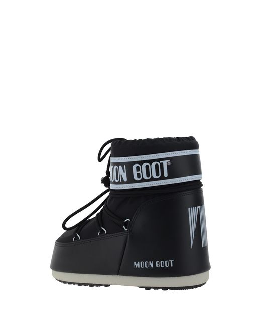 Moon Boot Black Ankle Boots Icon Low Upper Nylon