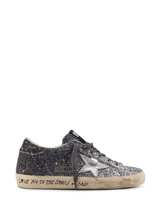 Golden Goose Deluxe Brand White Super-Star Classic With List Low-Top Sneakers With Sequins