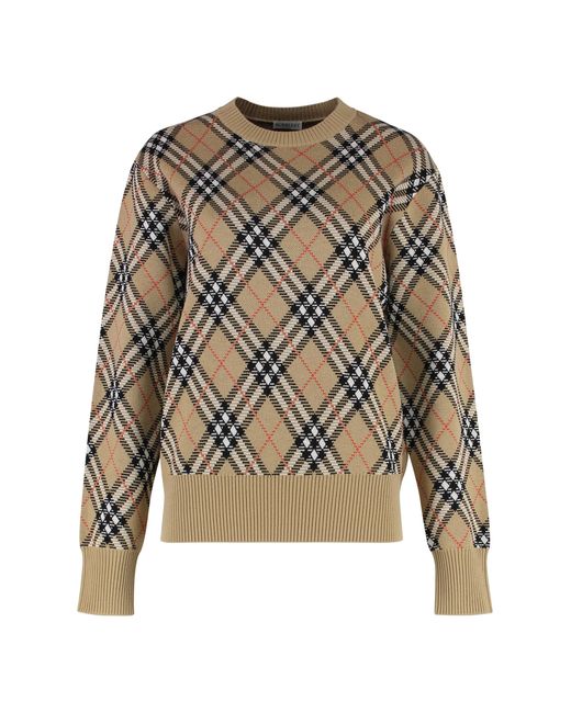 Burberry Multicolor Pullover Wool-Blend Check
