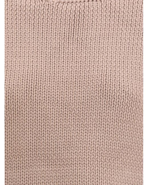 Alaïa Gray Chunky Knit Sweater Cotton