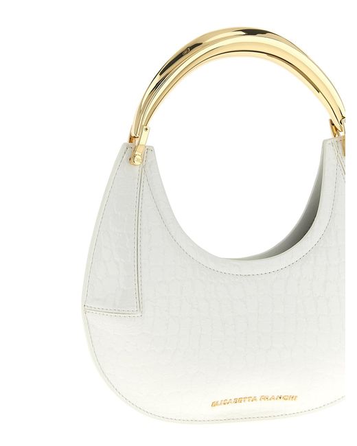 Elisabetta Franchi White 'Hobo' Small Shoulder Bag