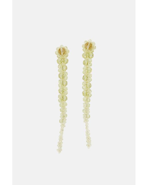 Simone Rocha White Drip Crystal Earrings