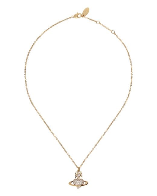 Vivienne Westwood White Necklace With Heart Pendant, Brass Necklaces