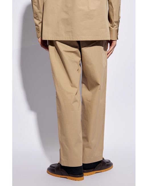 Gucci Natural Trousers With Logo for men