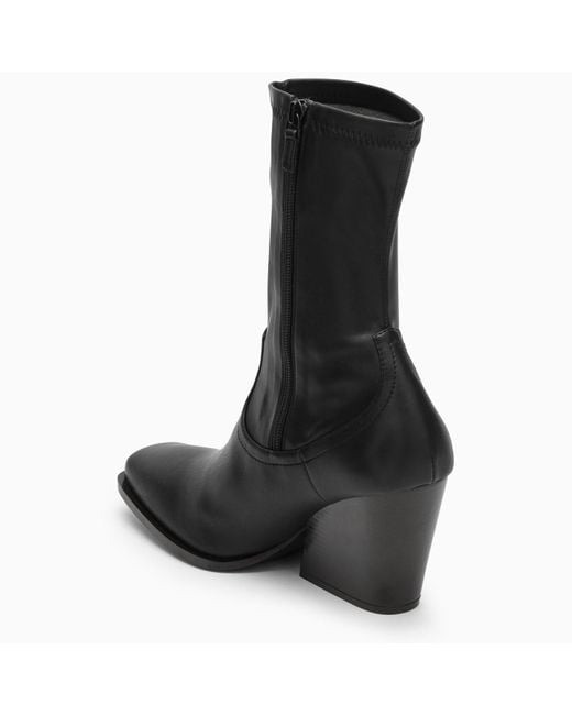 Stella McCartney Black Faux Leather Texan Boots