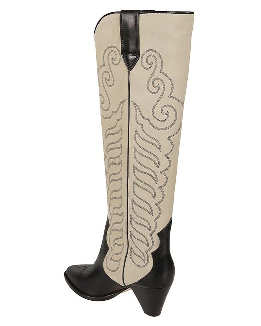 Isabel Marant White San Embroidered Boots