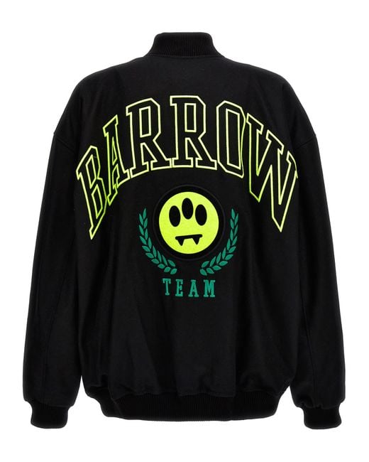 Barrow Black Logo Embroidery Bomber Jacket