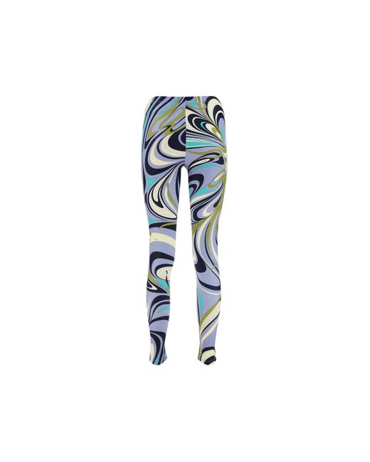 Emilio Pucci Synthetic leggings in Blue 