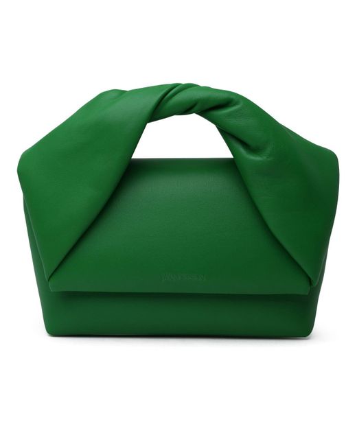 J.W. Anderson Twister Green Leather Bag