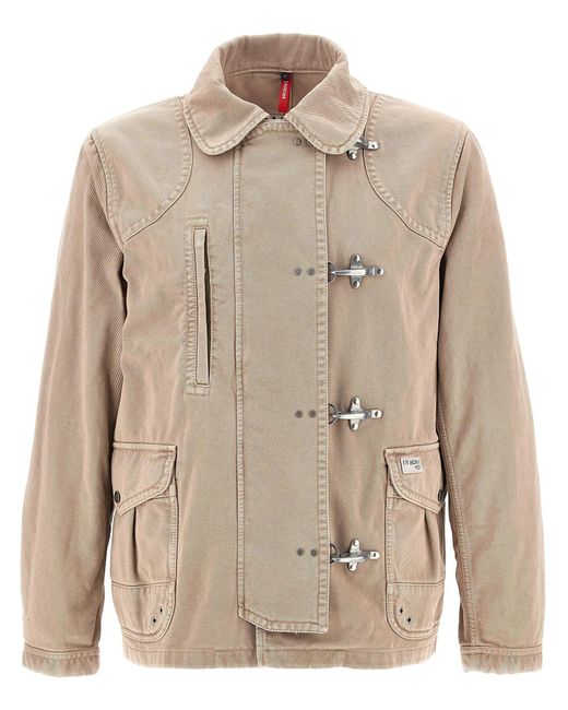 Fay Natural 4 Gancini Archive Cotton Jacket for men