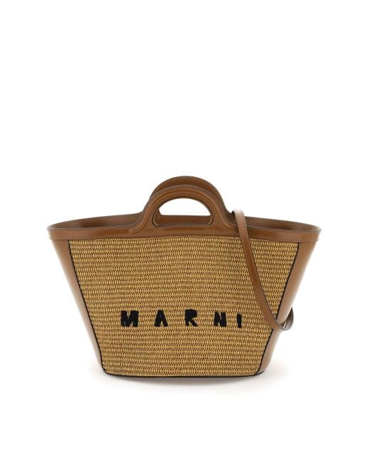 Marni Brown Tropicalia Small Handbag