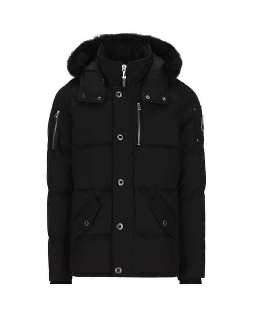 Moose Knuckles Synthetic Q3 Hooded Jacket in Black for Men | Lyst