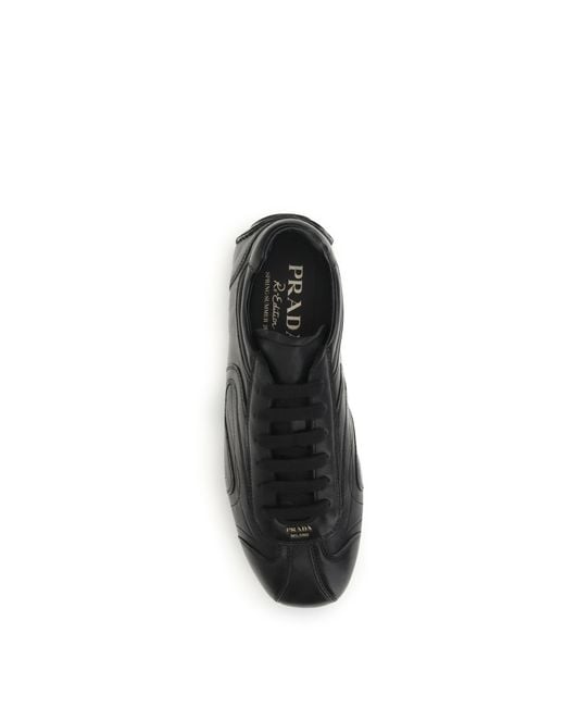 Prada Black Lace-Up Sneakers for men