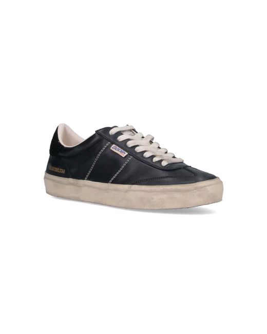 Golden Goose Deluxe Brand Black Distressed Leather Star Sneakers for men