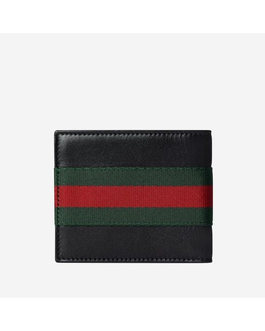 Gucci Black Bi-Fold Wallet Leather & Cardholders for men
