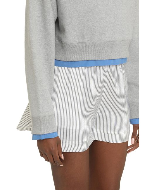 Stella McCartney White Silk Shorts-Steel