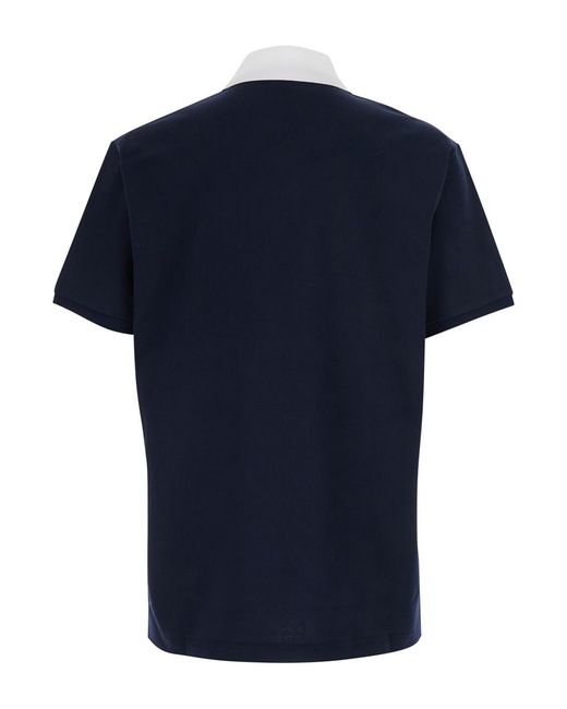 Gucci Blue T-Shirt Piquet Web Cotton T-Shirts for men