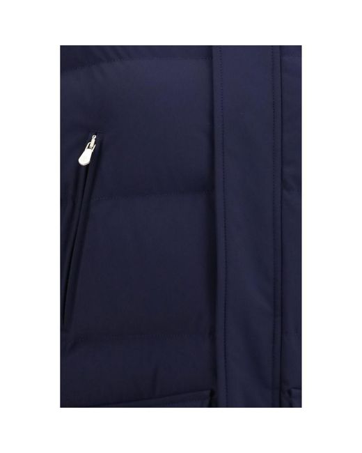Brunello Cucinelli Blue Polyamide Parka for men