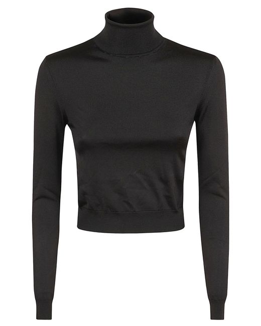 Ralph Lauren Black Crop Tn-Long Sleeve-Pullover