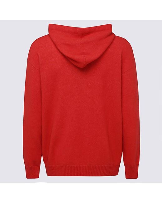 Laneus Red Coral Cashmere-Silk Blend Knitwear for men