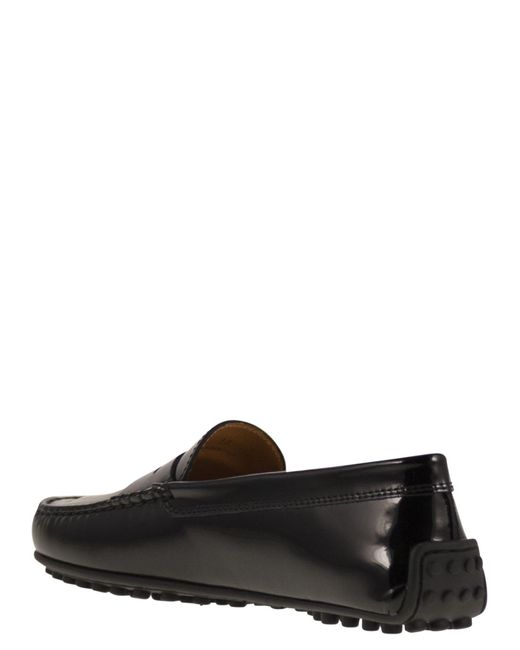 Tod's Black City Gommino Moccasin