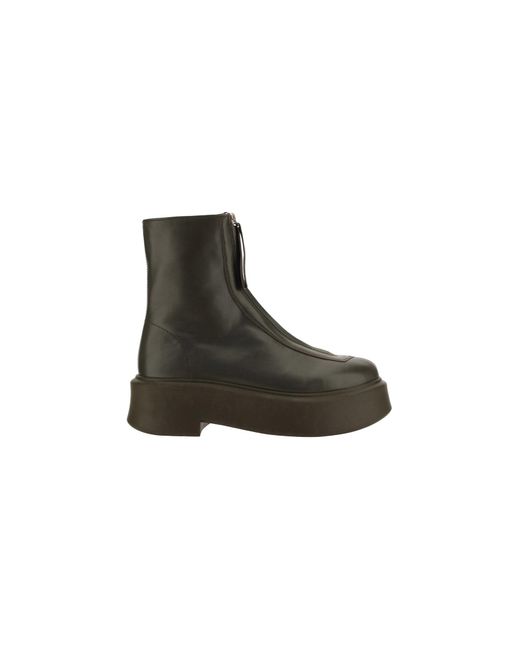 the row zipped boot 1 in leather