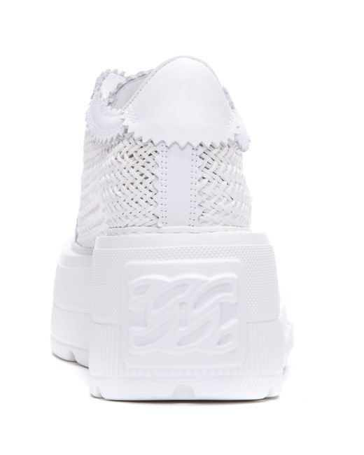 Casadei White Platform Sneakers