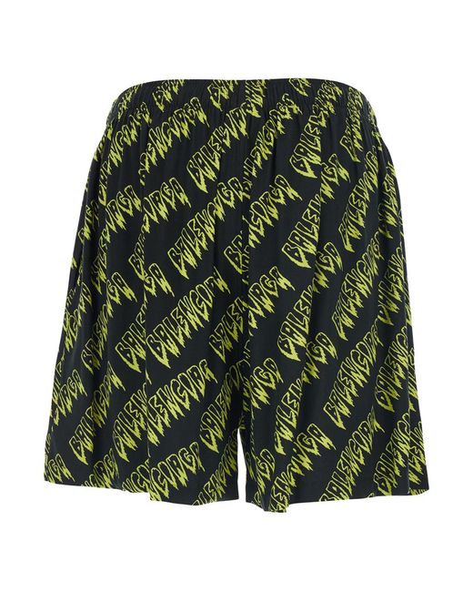 Balenciaga Green Shorts Creeper Viscose for men