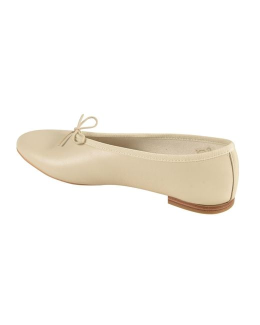 Repetto Natural Bow Tie Detail Ballerinas
