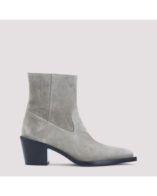 Stuart Weitzman Gray Tate Suede Leather Boots