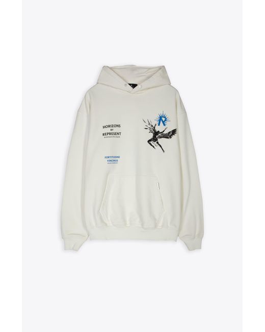Represent White Icarus Hoodie Cotton Oversize Icarus Hoodie for men