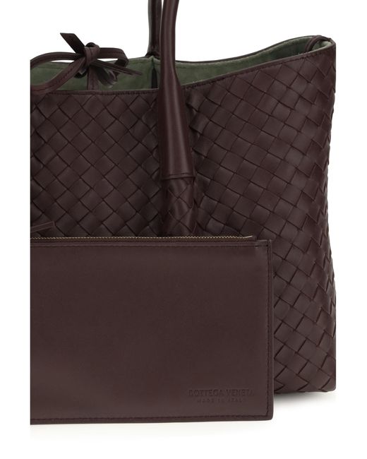 Bottega Veneta Brown Tote Bag Pinacoteca Dark Barolo Barolo/Pick-M B Calf Leather Shoulder