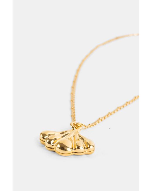 Chloé White Two-Tone Brass- Pendant Necklace Jewelry