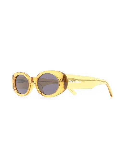 Palm Angels Yellow Spirit Oval Sunglasses