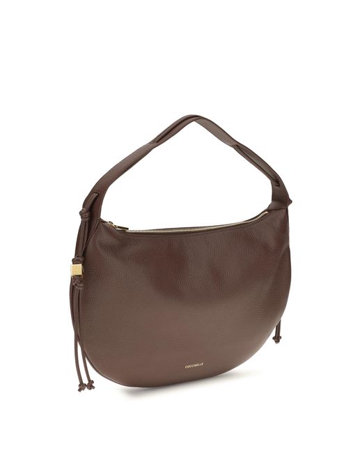 Coccinelle Brown Thess Shoulder Bag Calf Leather Bos Taurus