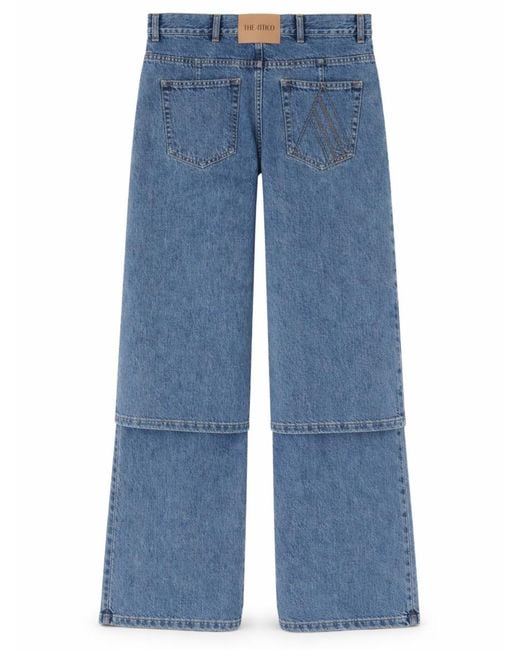 The Attico Blue Regular Fit Jeans Cotton