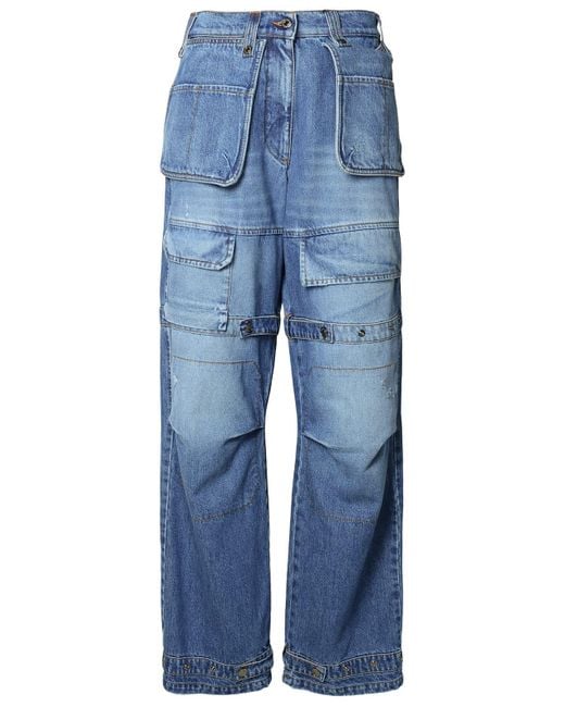 MSGM Blue Cargo Jeans