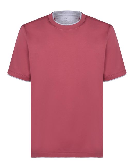 Brunello Cucinelli Pink T-Shirts for men