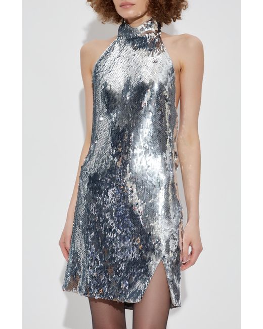 Balmain White Sequin Dress