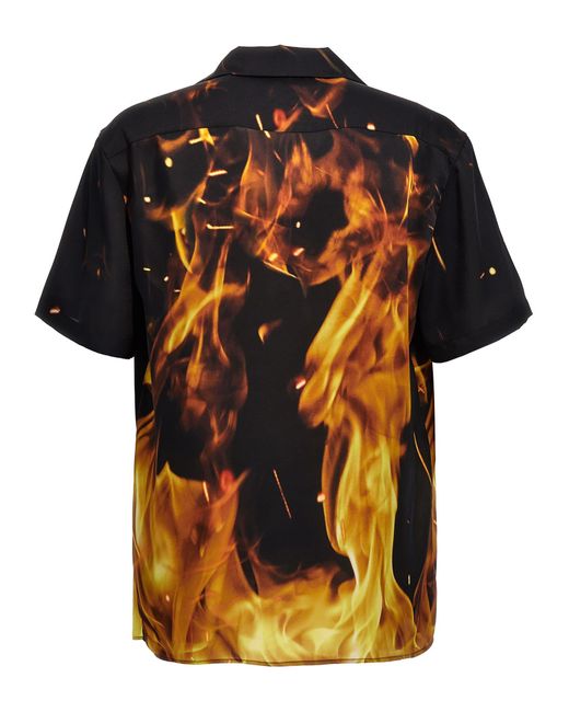 Balmain Black Fire Shirt, Blouse for men