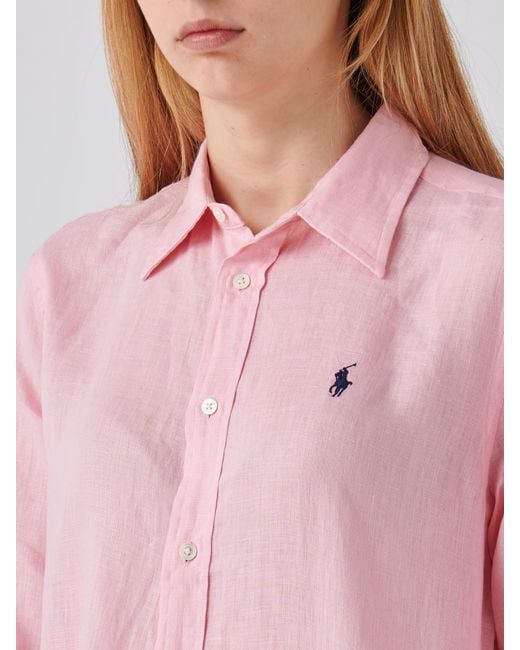 Polo Ralph Lauren Pink Linen Shirt