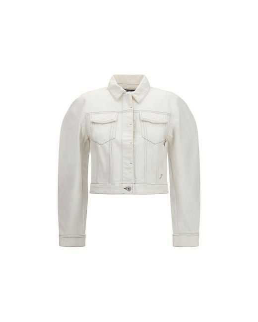 Jacquemus White Cotton Denim Jacket