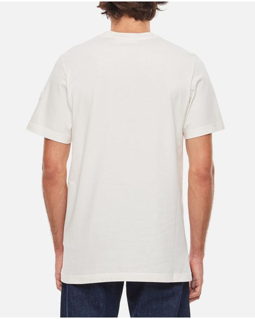 Moncler White T-Shirt Logo for men