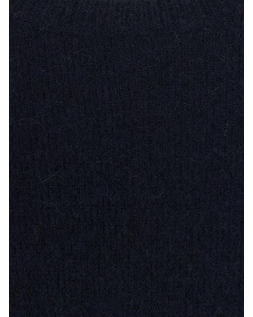 Roberto Collina Blue Crew Neck Wool Sweater, Virgin Tops for men