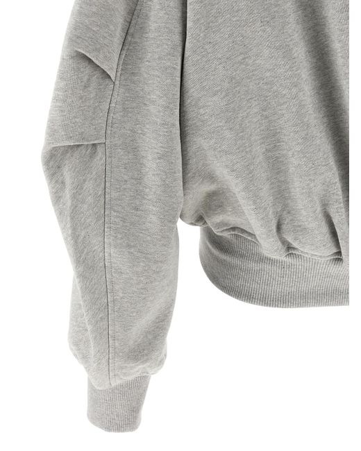 The Attico Gray Logo Hoodie