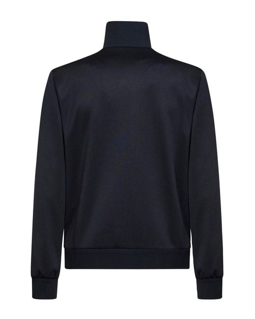 Gucci Blue Dark Technical Jersey Jacket With Web for men