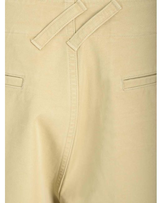 Burberry Natural Wide Leg Chino Trousers for men